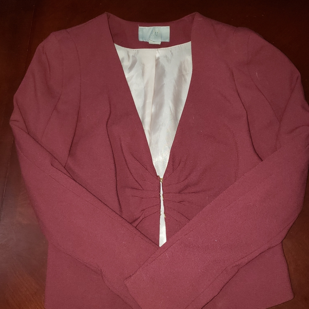 H&M berry blazer - fully lined!